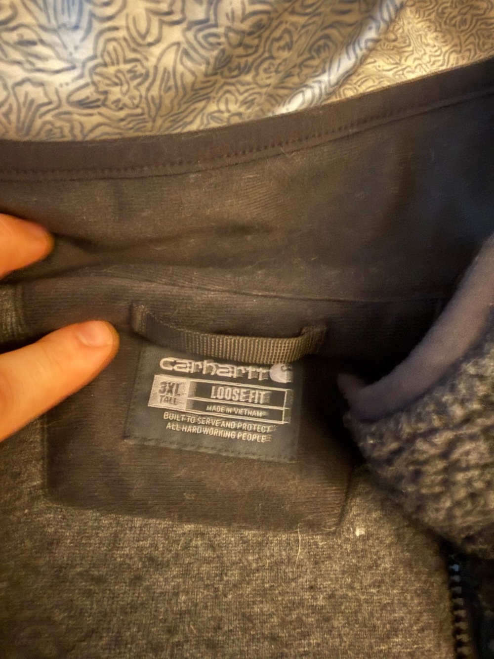 Carhartt 3xl Tall 1/4 zip black fleece pull over - Picture 2 of 2
